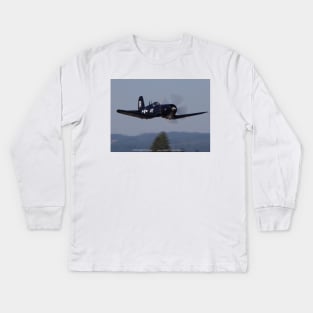 F4U-7 Corsair Flyby Kids Long Sleeve T-Shirt